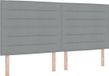 vidaXL Boxspringbed met matras, lichtgrijs, 200 x 200 cm, gestoffeerd
