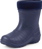 Ladeheid LA-KL-050 Bottes de pluie enfant - Caoutchouc - avec chausson intérieur - EVA - Chausson intérieur lavable - Bleu foncé - 22