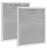 Merkloos 2x Metaalvetfilter, 320 x 260 mm - Aluminium, wasbaar, geschikt voor afzuigkappen