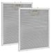 Merkloos 2x Metaalvetfilter, 320 x 260 mm - Aluminium, wasbaar, geschikt voor afzuigkappen