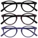 Opulize Zen 3 Stuks Leesbril Zwart Donker Bruin Purper Klein Mannen Vrouwen RRR24-125 +1,50