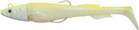Berkley Power Sardine - Zeebaars shad met loodkop - 3 shads met 1 loodkop - Wit/Geel - 15 cm - 40 gram