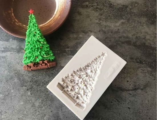 Ardran & Tookar Fondant Kerstboom met pakjes Mal - Siliconen Kerst versiering vorm - Fondant / Marsepein / Chocolade / Zeep - Voor Kerstmis decoratie van taart cupcakes en cake