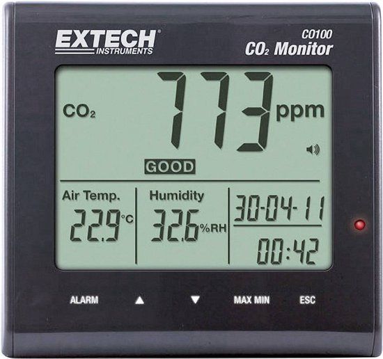 Extech CO100 - Air Quality Carbon Dioxide Monitor - NDIR sensor