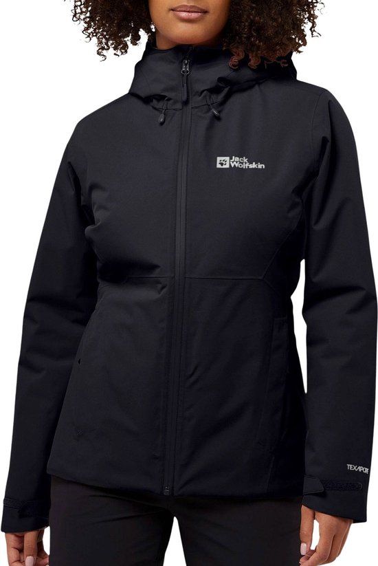Jack Wolfskin Wisper Insulated Jacket Women - Jas - Dames - Zwart - Maat XL