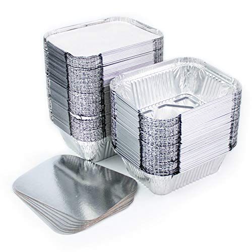 Miamex wegwerpschaal van aluminium met deksel voor levensmiddelen (1 vak, 250ml)