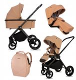 BabyLux® Kinderwagen 2in1 BOLDO, Opvouwbare Lichtgewicht Kinderwagenset Incl. Reiswieg, Buggy Sportzitje, Luiertas En Meer Accessoires, 4 Verstelbare Standen, 0-22kg (0-4 Jaar), Uv-Bescherming 50+
