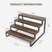 Merkloos 4-Laags Houten Display Verhoger voor Producten
