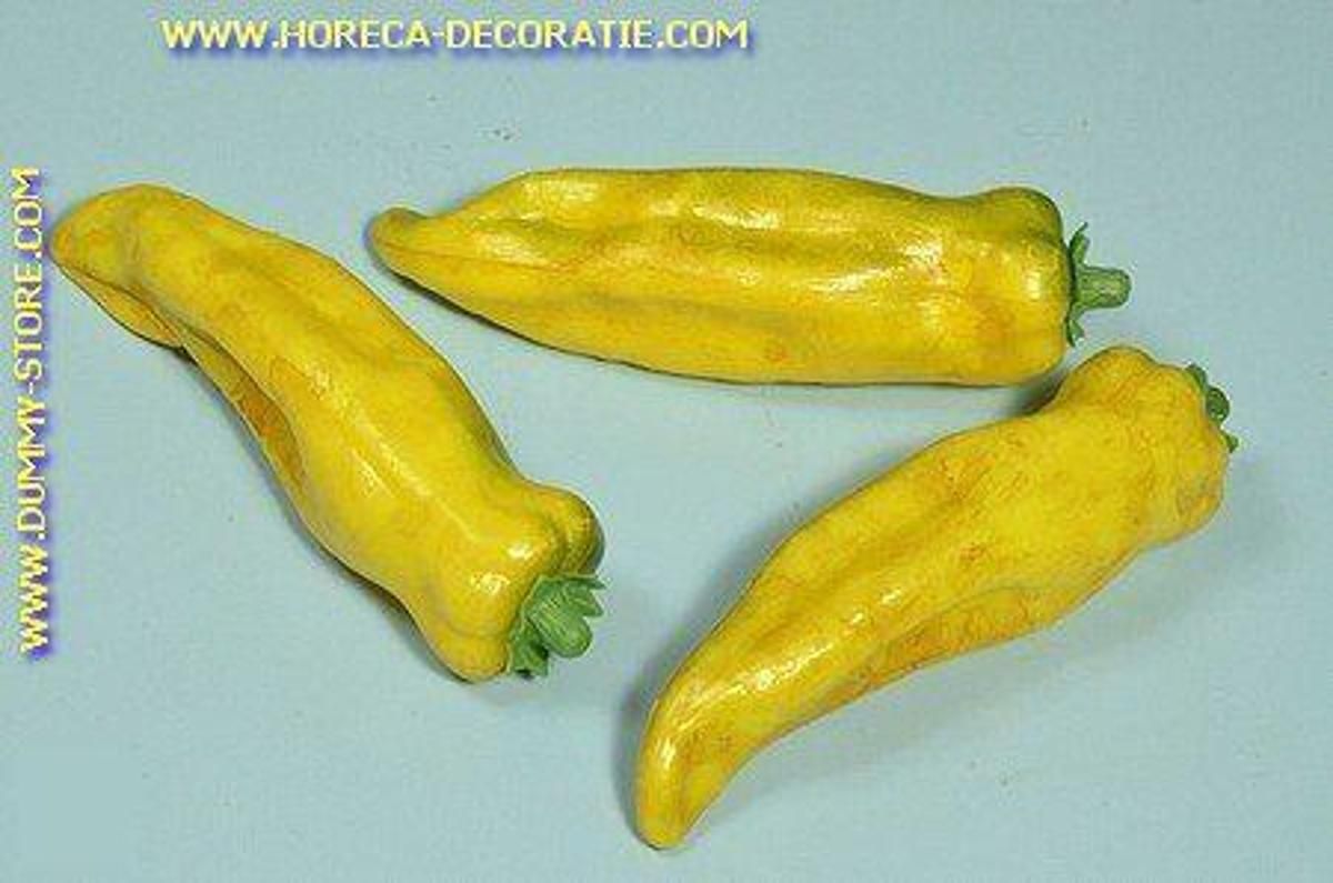 Horeca-decoratie.com Peper groen/geel 3 stuks namaak