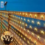Merkloos oCreon 3x2m 200 LED Solar Lichtnet voor Buiten met Afstandsbediening en Timer (Warmwit)