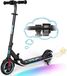 RCB Trottinette électrique pour enfants, 6-12 ans, écran LED, lumières néon, hauteur/vitesse réglable, 6,5 kg, pliable