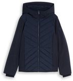 Tom Tailor Hybride gewatteerd jack met capuchon Maat XL sky captain blue