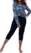 Ammann Dames pyjama Night & Home blauw dierenprint lange mouw katoen/modal maat M