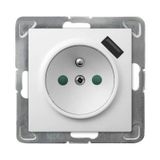Ospel GP-1YZPUSB/m/00 stopcontact, IP20, 16 A, 73 mm, 50 mm, 73 mm, wit