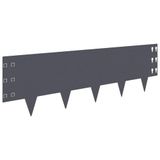 vidaXL Gazonrand 20 st 100 x 30 cm Staal Antracietkleurig