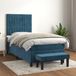 Maison Exclusive - Sommier à lattes de lit et matelas bleu foncé 80x200 cm velours