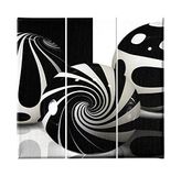 Homemania Kleurbord, 3-delig, Abstract from Living, Room-Multicolor, 69 x 3 x 50 cm, HM203PKNV-185, polyester, hout