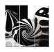 Homemania Kleurbord, 3-delig, Abstract from Living, Room-Multicolor, 69 x 3 x 50 cm, HM203PKNV-185, polyester, hout