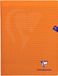 Clairefontaine 383361C Pak met 10 Geniete Schriften Mimesys Oranje - 24x32 cm - 96 Pagina's Grote Ruitjes - Wit Papier 90 g - Polypro Omslag