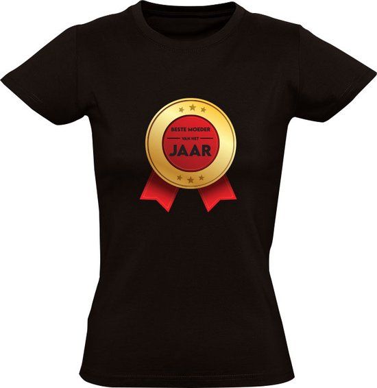 Sol's Beste moeder van het jaar Dames T-shirt - Zwart - 3XL - Katoen