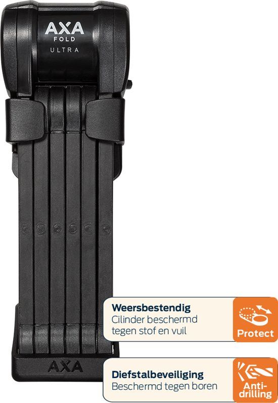 AXA Fold Ultra 90 - Vouwslot - ART 2 - Zwart - 90cm - Fiets/E-bike/Bakfiets