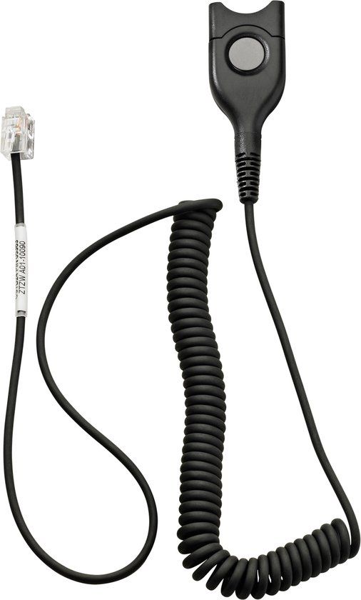 EPOS 1000836, EasyDisconnect, RJ-9, Zwart