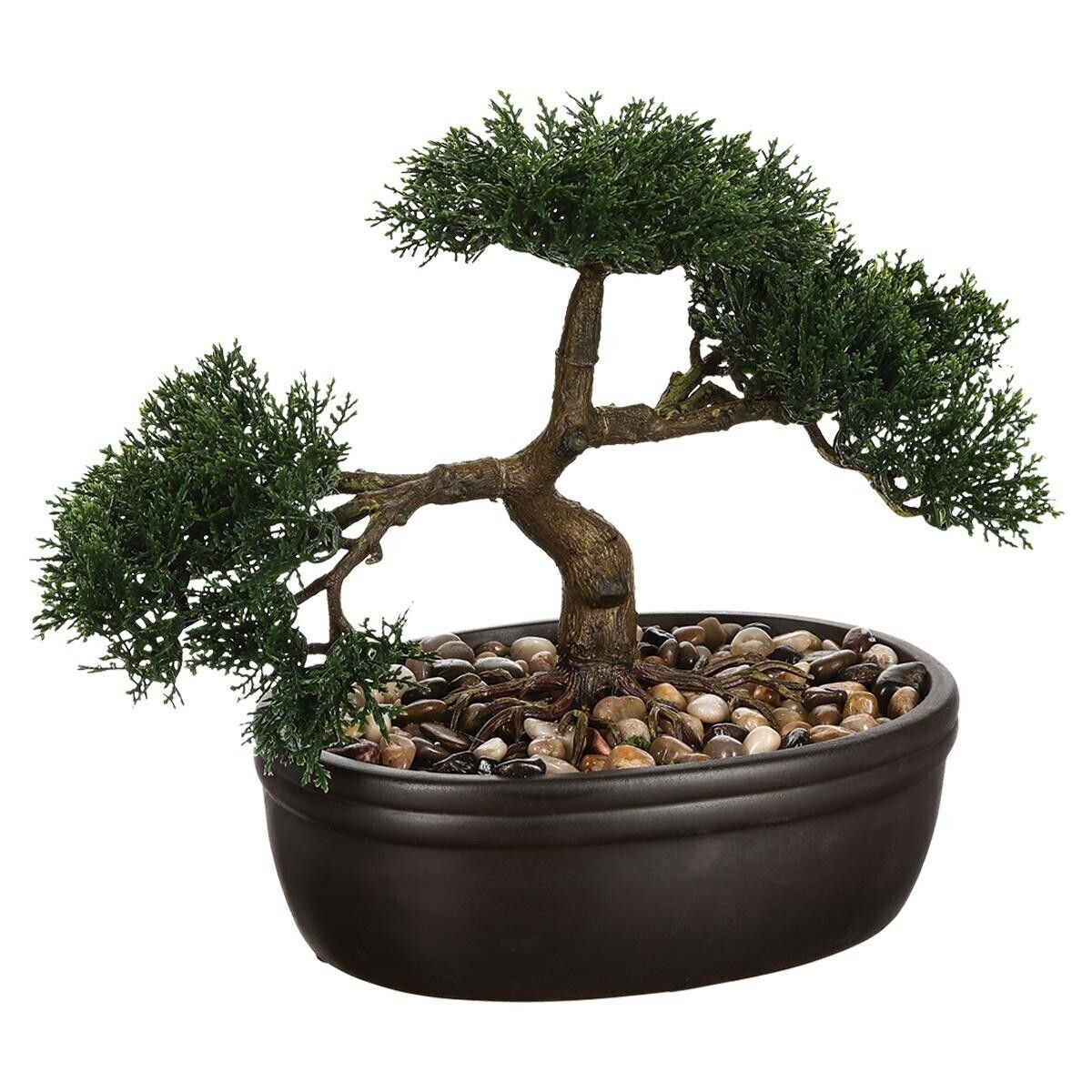 Atmosphera Bonsai Kunstplant - 23cm - Zwart