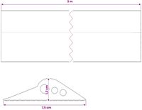 vidaXL Drempelprofiel voor garagedeur Zwart 75 x 12 mm 3 m EPDM-rubber