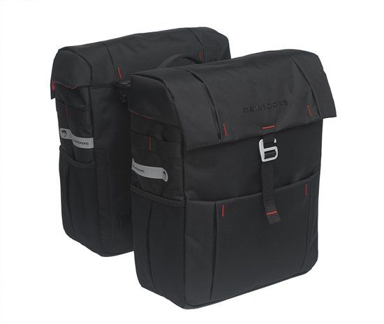 New Looxs Vigo Double - Double Pannier - Racktime Adapter - 37L - Black