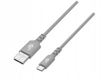 TB Câble USB-C 2m Gris Silicone Charge Rapide