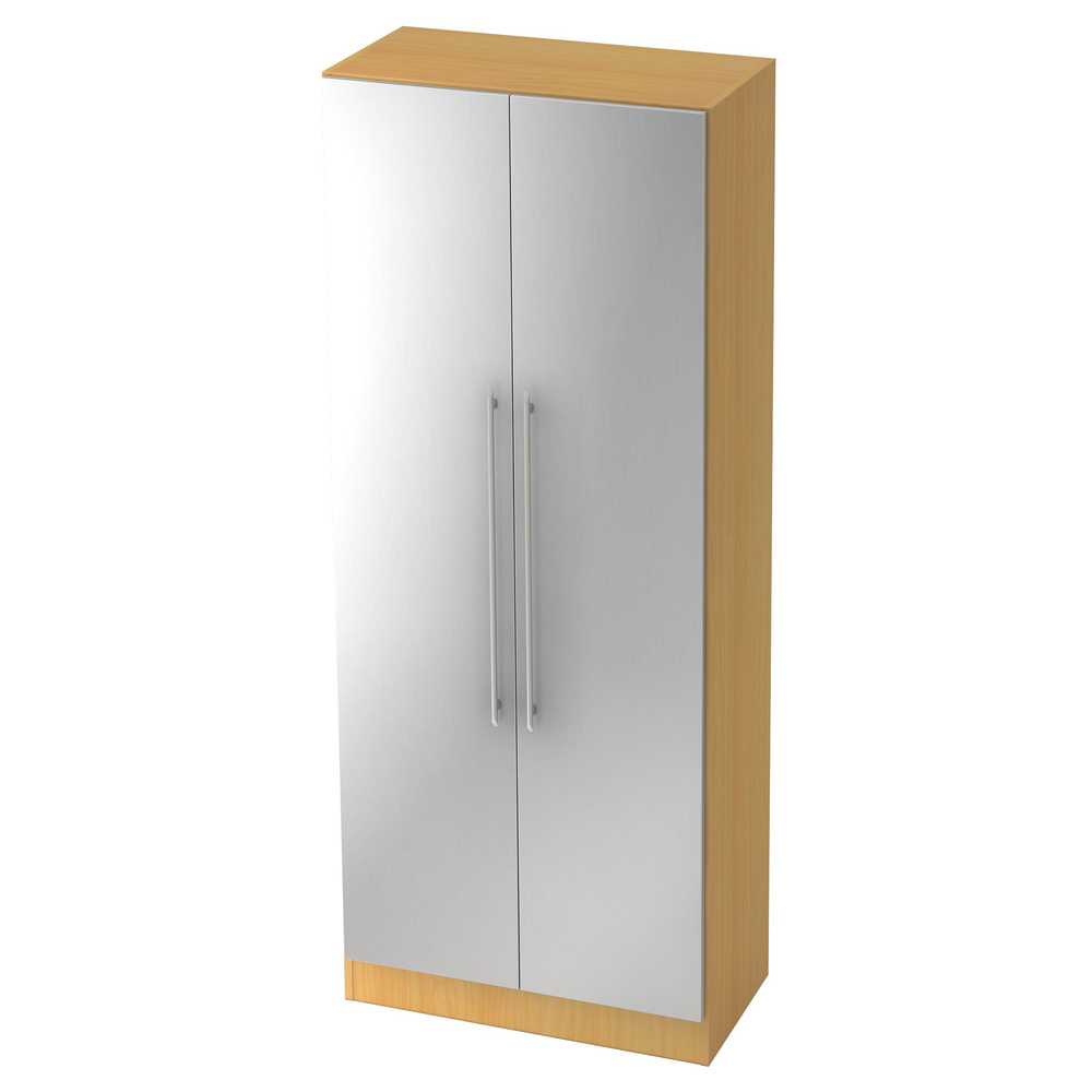 hjh OFFICE PRO Wandkast | Beuken/Zilver | 80 x 42 x 200,4 cm | Signa G 7100 RE