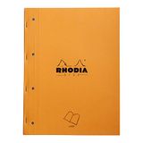 Rhodia 118014C - Geniet Notitieblok Zijdelings N°118 Oranje - A4 - Gelijnd - 80 Afscheurbare Vellen Geperf. 4 Gaten - Clairefontaine Wit Papier 80 g/m² - Soepele en Stevige Omslag van Gecoat Karton