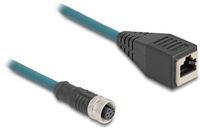 Delock M12 8-pins A-gecodeerd (v) - RJ45 (v) industriële netwerkkabel | CAT5e | PU | 0,50 meter