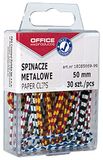 OFFICE PRODUCTS 18085069-99 metalen brievenklemmen Zebra, geschilderd in doos, 30 stuks, 50 mm, op kleur gesorteerd