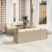 Maison Exclusive Set de 8 coussins de banc de jardin, beige, polyrotin
