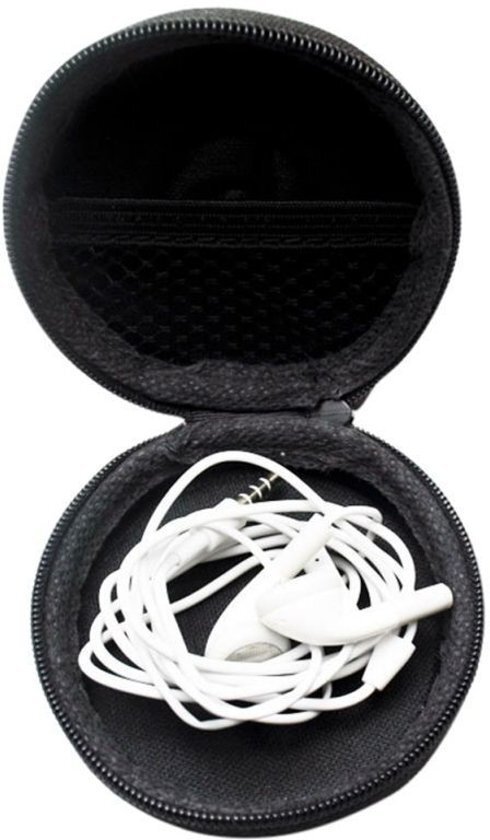 Sithoes Handig opberg etui voor Samsung & Apple oortjes USB sticks Geheugenkaarten etc. - Zwart Tasje - Case headphones In Ear