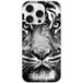 Apple iPhone 16 Pro Tigre blanc et noir bedrukt siliconen hoesje