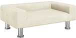 vidaXL Kinderbank 70x45x26,5 cm fluweel crèmekleurig