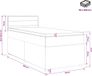 vidaXL Lit boxspring avec matelas, gris clair, 90 x 200 cm, tissu
