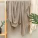 GLORY SEASON 100% Katoen Latte Bruin Jacqard Fringe Gooi Deken 50" x 60"