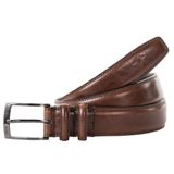 JOOP! Leren Riem Double Quilted Coll. Belt 3,5 CM W100 Cognac Bruine