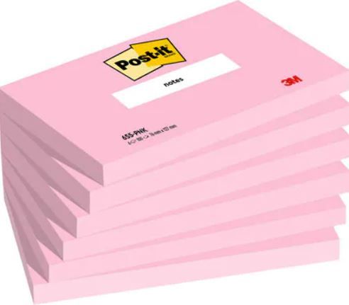 Post-it® Notes, Roze, 76 x 127 mm