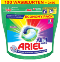 Ariel Aanbieding: Ariel All in 1 pods Color (2 zakken - 100 wasbeurten)