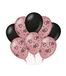 Merkloos / Sans marque Ballonnen | 40 Jaar | 8 stuks | Zwart - Roze