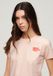 Superdry Sport Luxe T-shirt met grafische print Dames Mauve Morn Pink