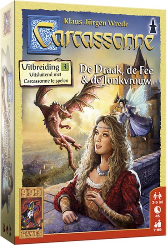 999 Games Carcassonne: De Draak de Fee en de Jonkvrouw Bordspel