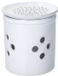 KitchenCraft Knoflookpot met Rasp Functie, 10 x 9 cm, Wit, Keramiek