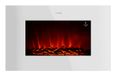 Cecotec ReadyWarm 3590 Flames Connected White Decoratieve elektrische open haard met afstandsbediening en wifi, maximaal vermogen 2000 W, 2 intensiteiten, plat paneel van gehard glas, verstelbare vlam