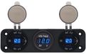 ProRide Chargeur de voiture USB-A - 4 ports - QC3.0 - 36W - Avec voltmètre - Triple encastré - 12V - Noir