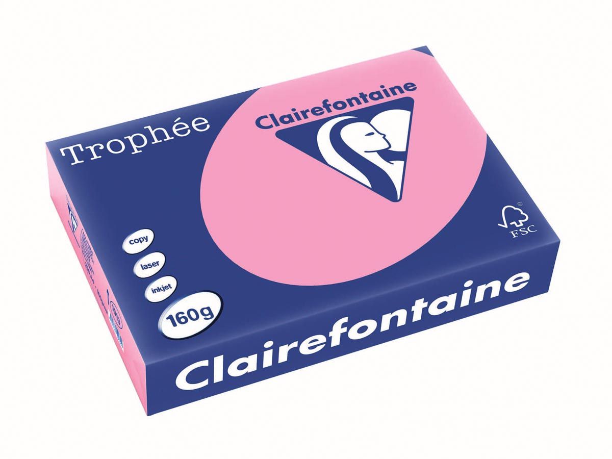 Clairefontaine Trophée Pastel A4 felroze 160 g 250 vel